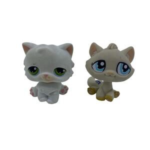 Littlest Pet Shop LPS Persian Cat #15 & Kitten #1364 Figure Lot